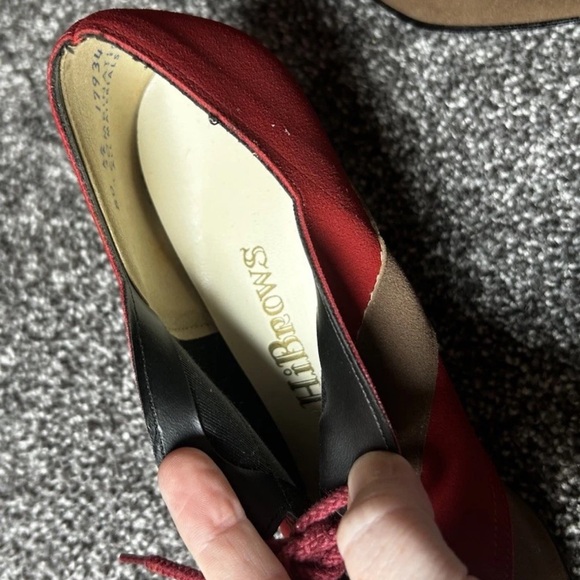 Women’s Vintage HiBrows Flamenco Style Heels Lace 2 Tone Sz 8 N